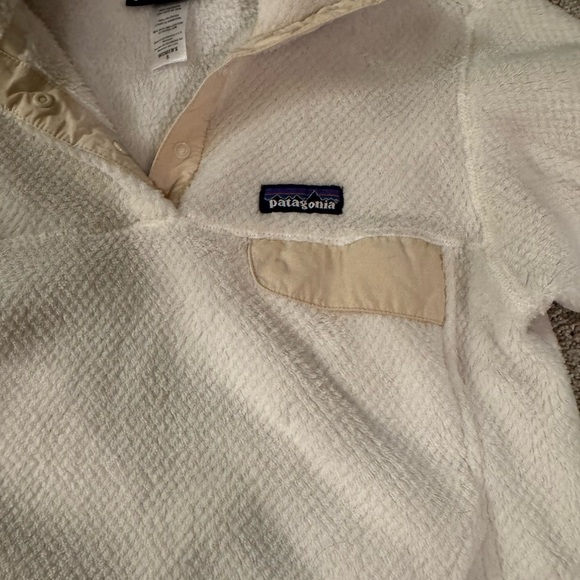 Patagonia Re-Tool Snap-T Fleece Pullover Natural Tan Pocket Women’s S - Picture 4 of 5